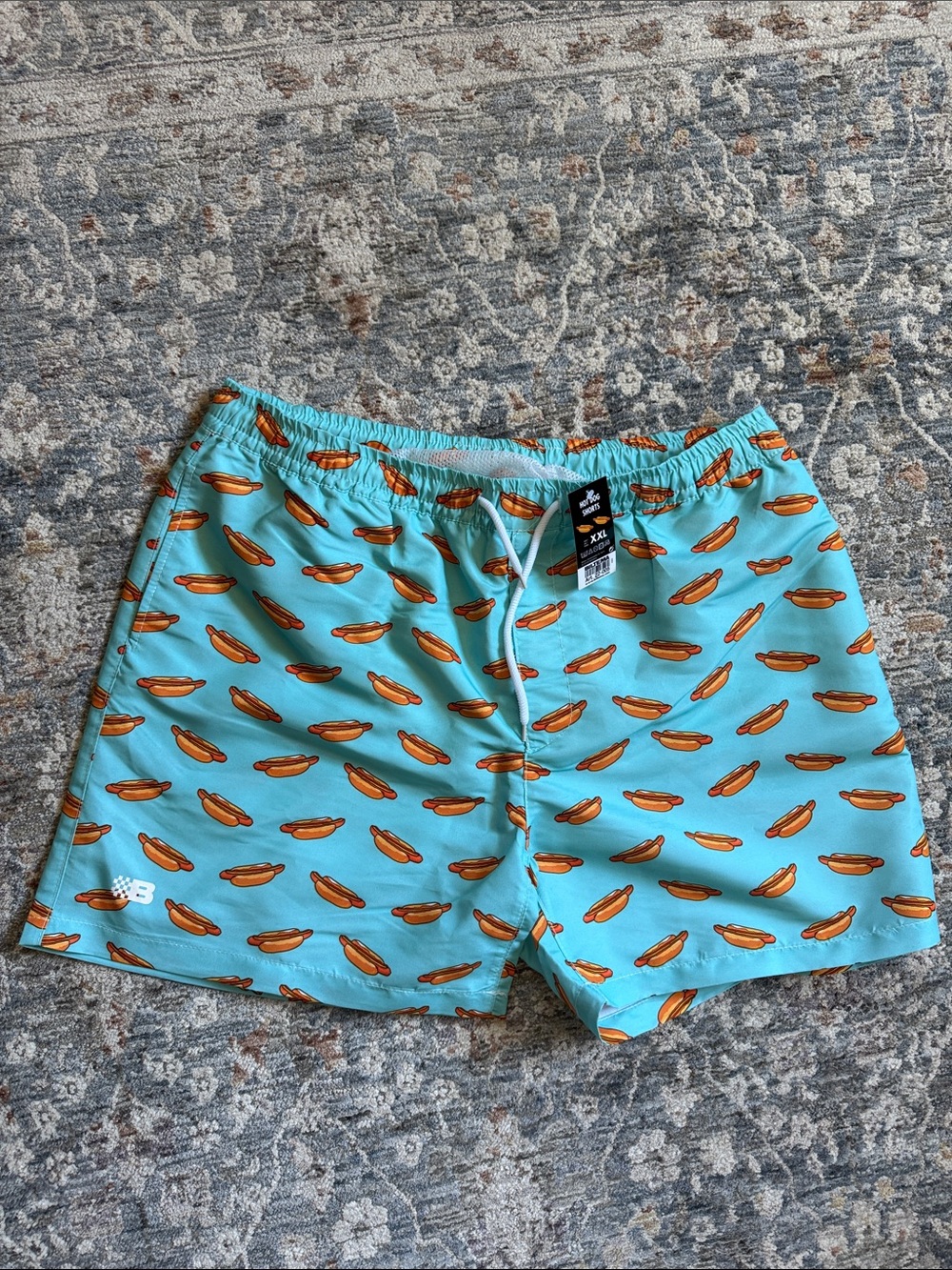 Biltema Aqua Hot Dog Pattern Men's Swim Trunks